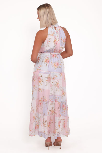 Caroline Maxi Halter Dress - Multi Floral