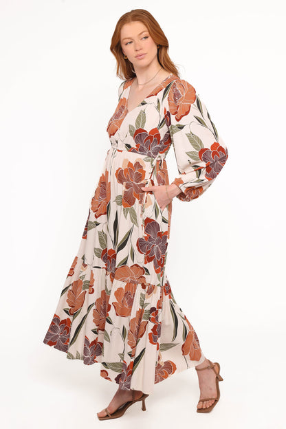 Cerwin Midi Dress - Fall Floral