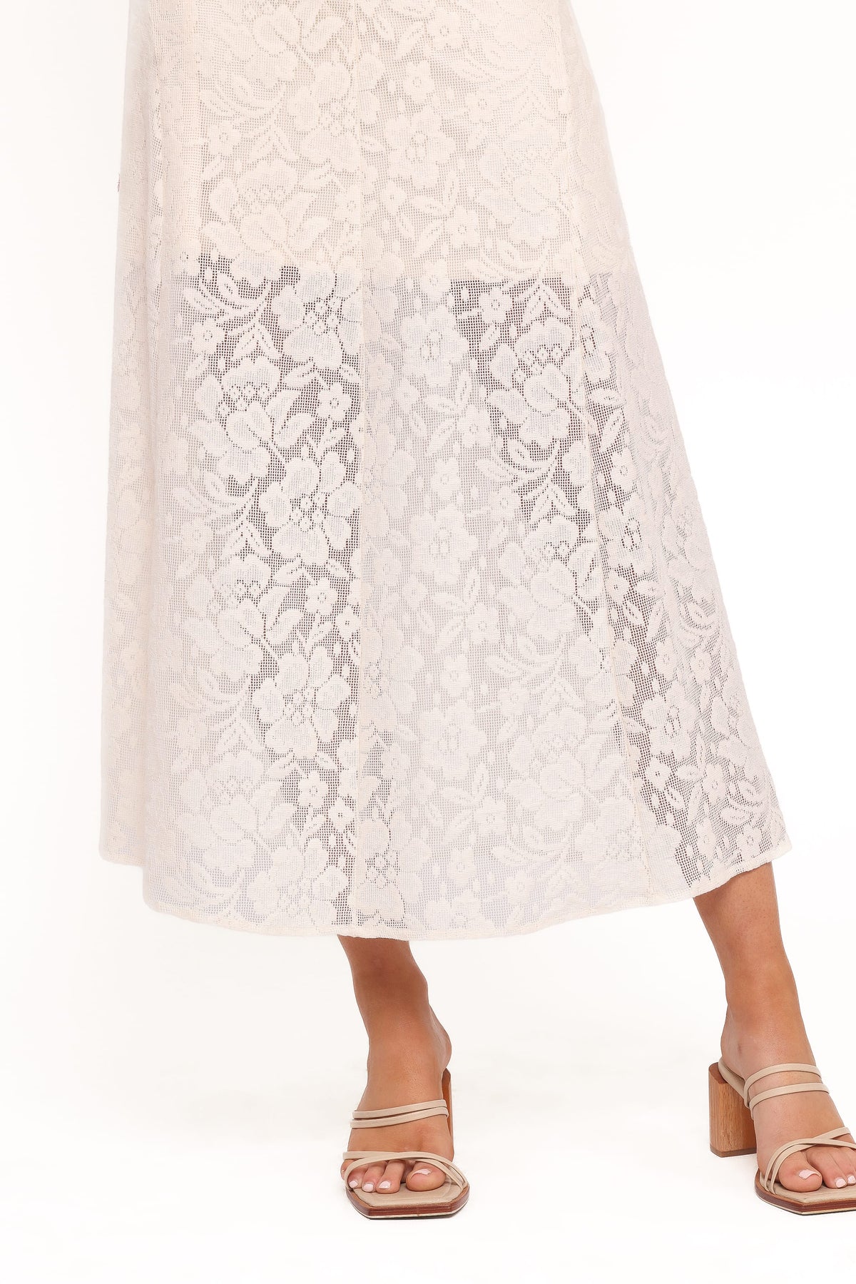Danni Lace Midi Dress - Ecru