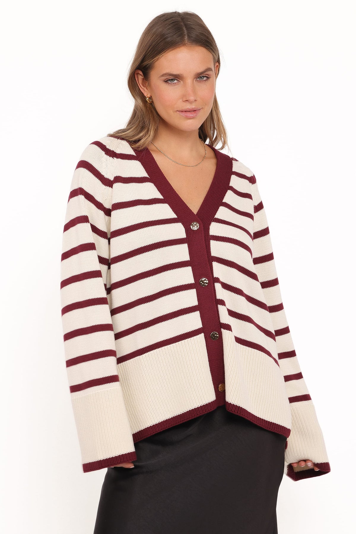 Aydee Cardigan - Cherry Stripe
