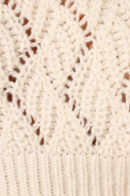 Birdie Tie Side Knit Sweater - Cream
