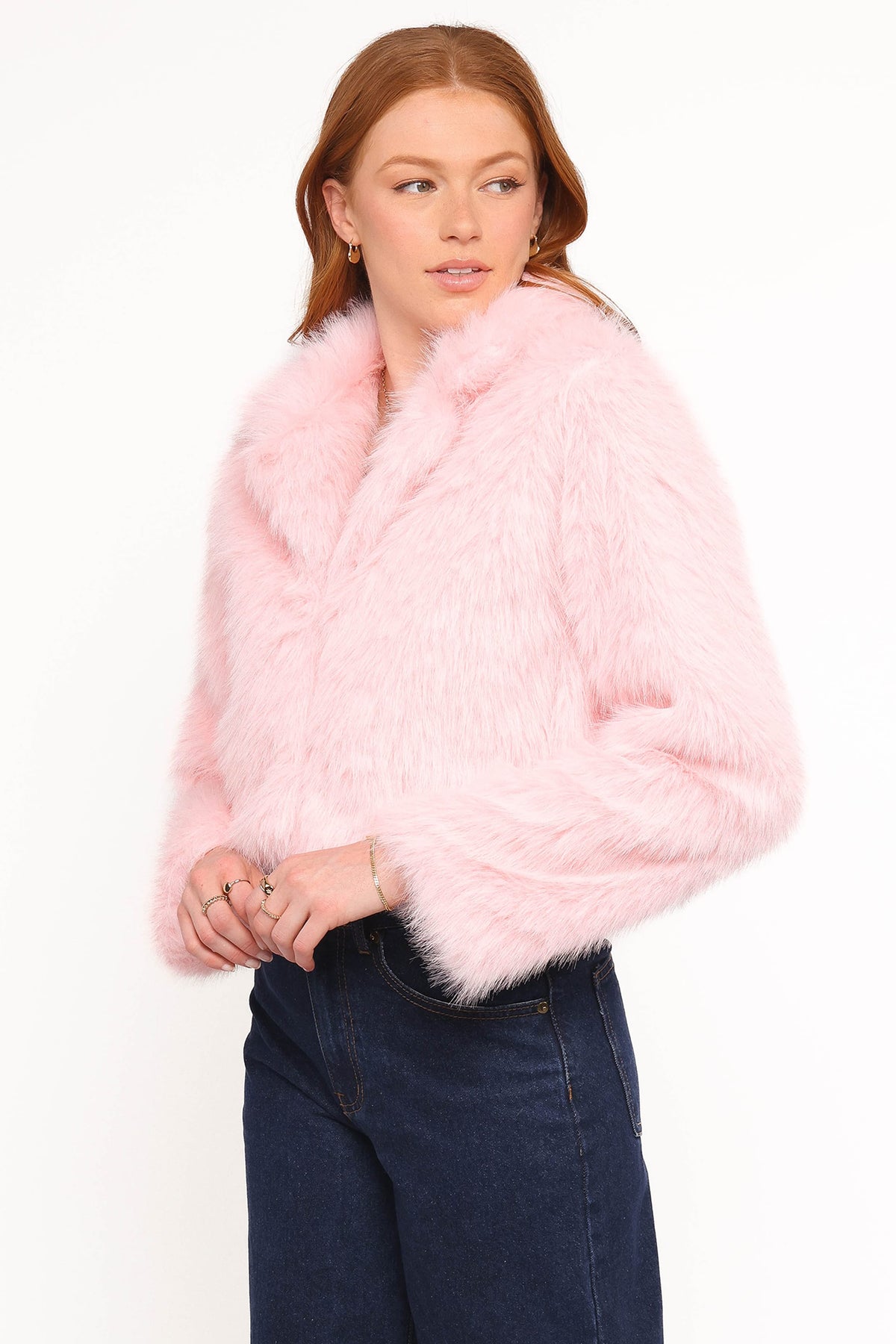 Bobbi Faux Fur Jacket - Pink