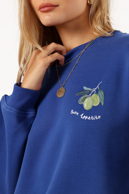 Buon Appetito Crewneck Sweatshirt - Royal
