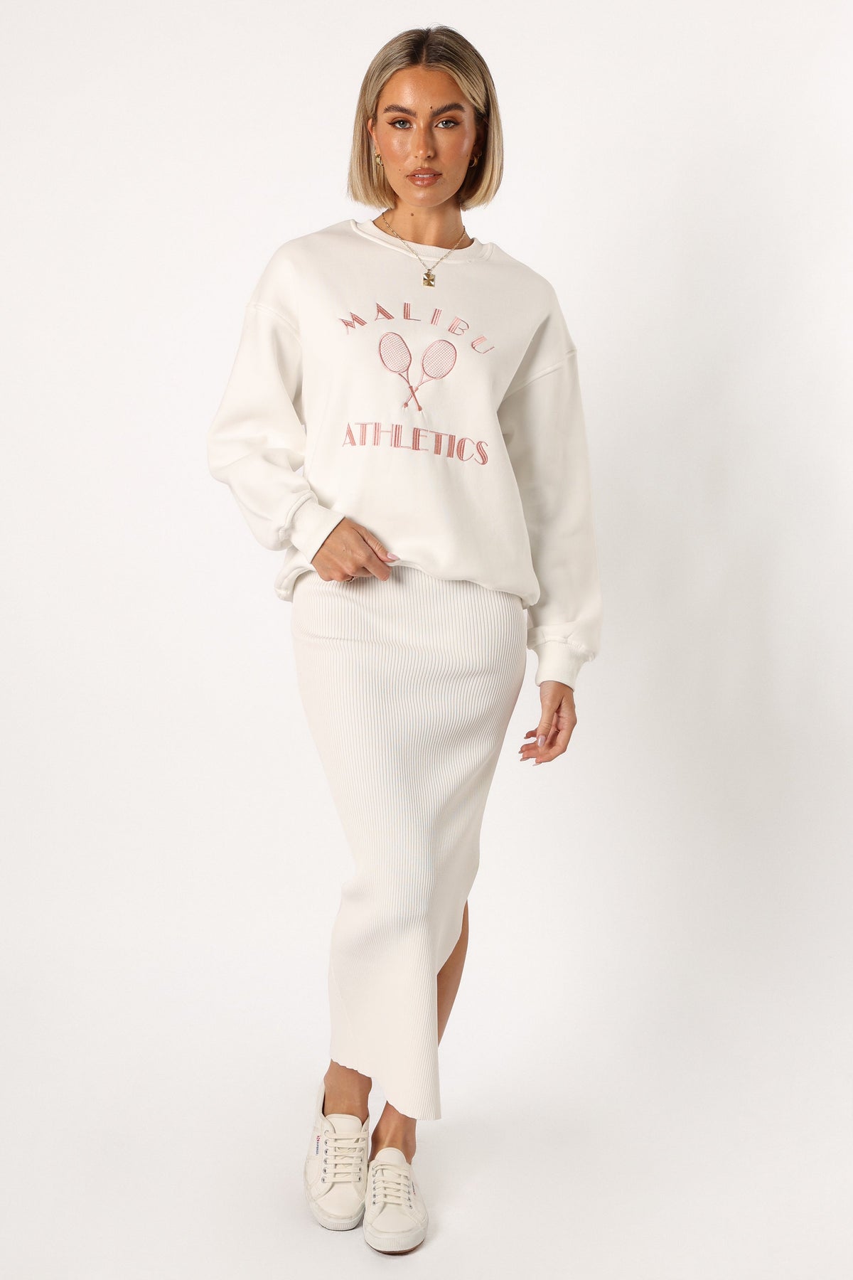 Cielo Malibu Athletics Sweatshirt - White