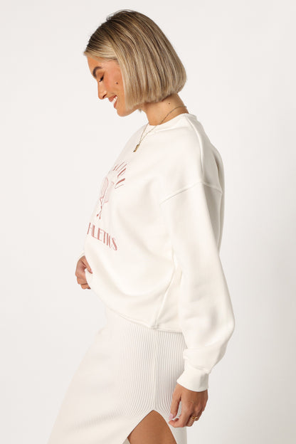 Cielo Malibu Athletics Sweatshirt - White