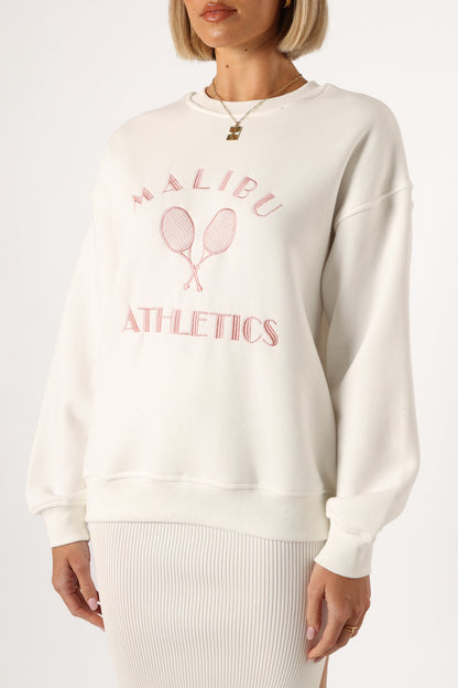 Cielo Malibu Athletics Sweatshirt - White