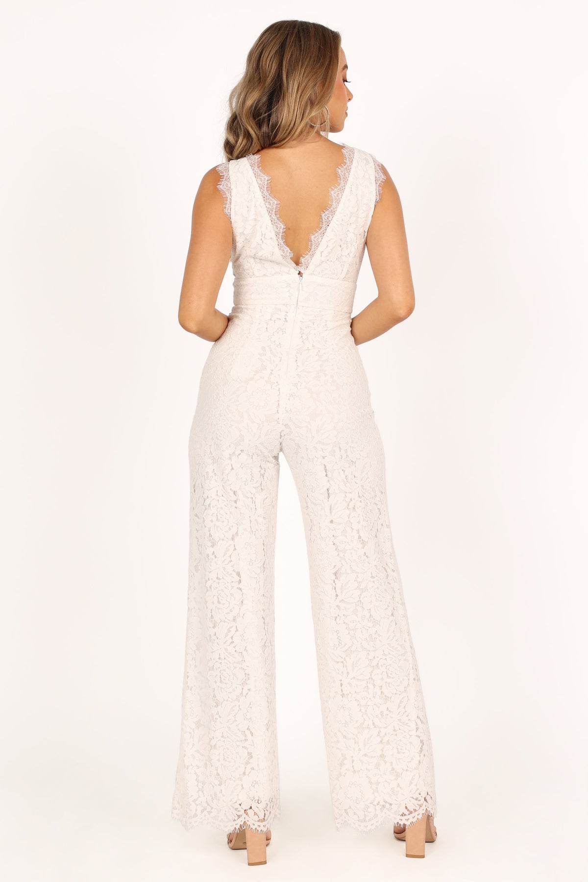 Eloise Lace Jumpsuit - Ivory