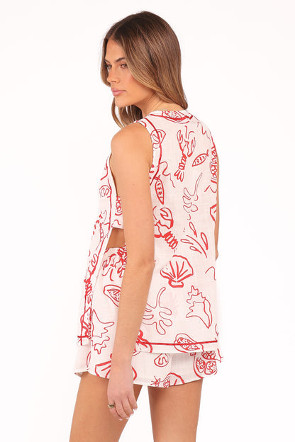 Cefalu Short Set - Red Lobster