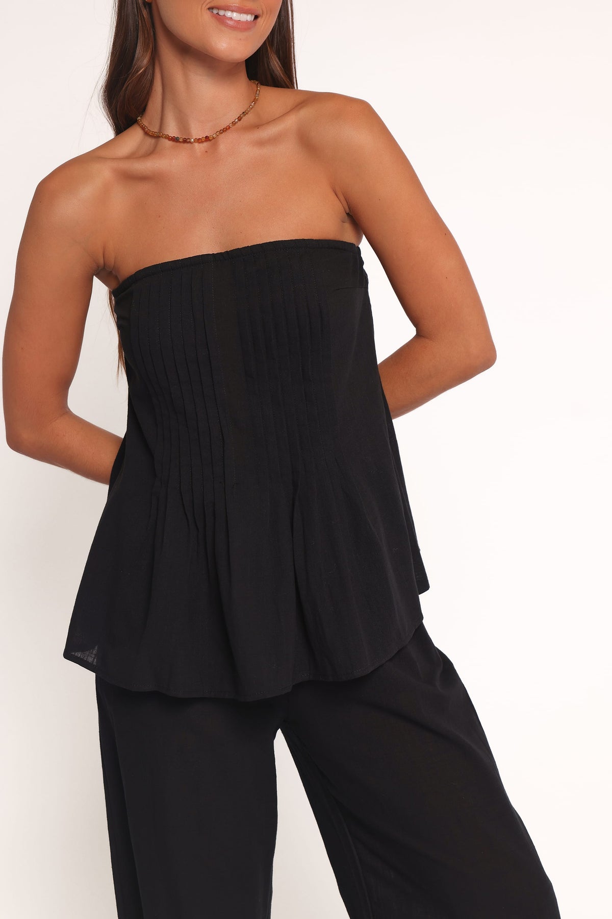 Charlie Strapless Pant Set - Black