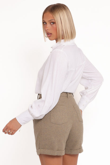 Briggs Long Sleeve Shirt - White