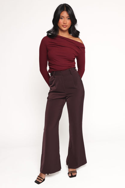 Cer Knit Top - Cherry Chocolate