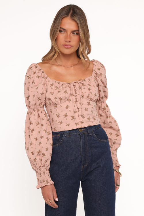 Charlene Top - Pink Floral