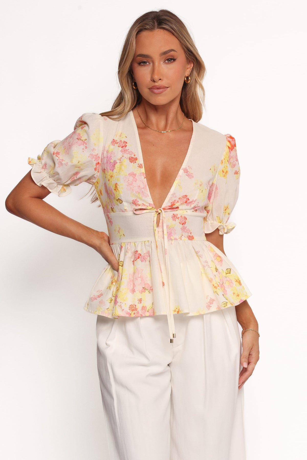 Duchess Top - Pink Floral