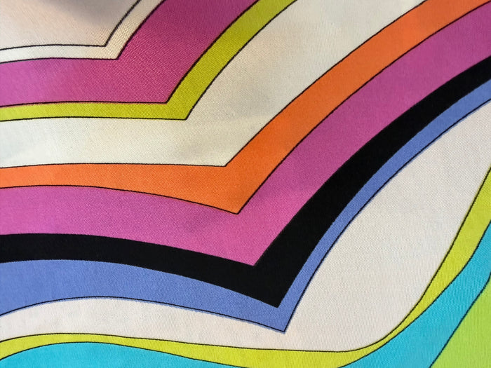 Printed Silk Jersey - Colorful 60's Mod