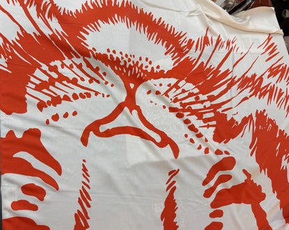 Printed Silk Jersey - Coral Orange Tiger