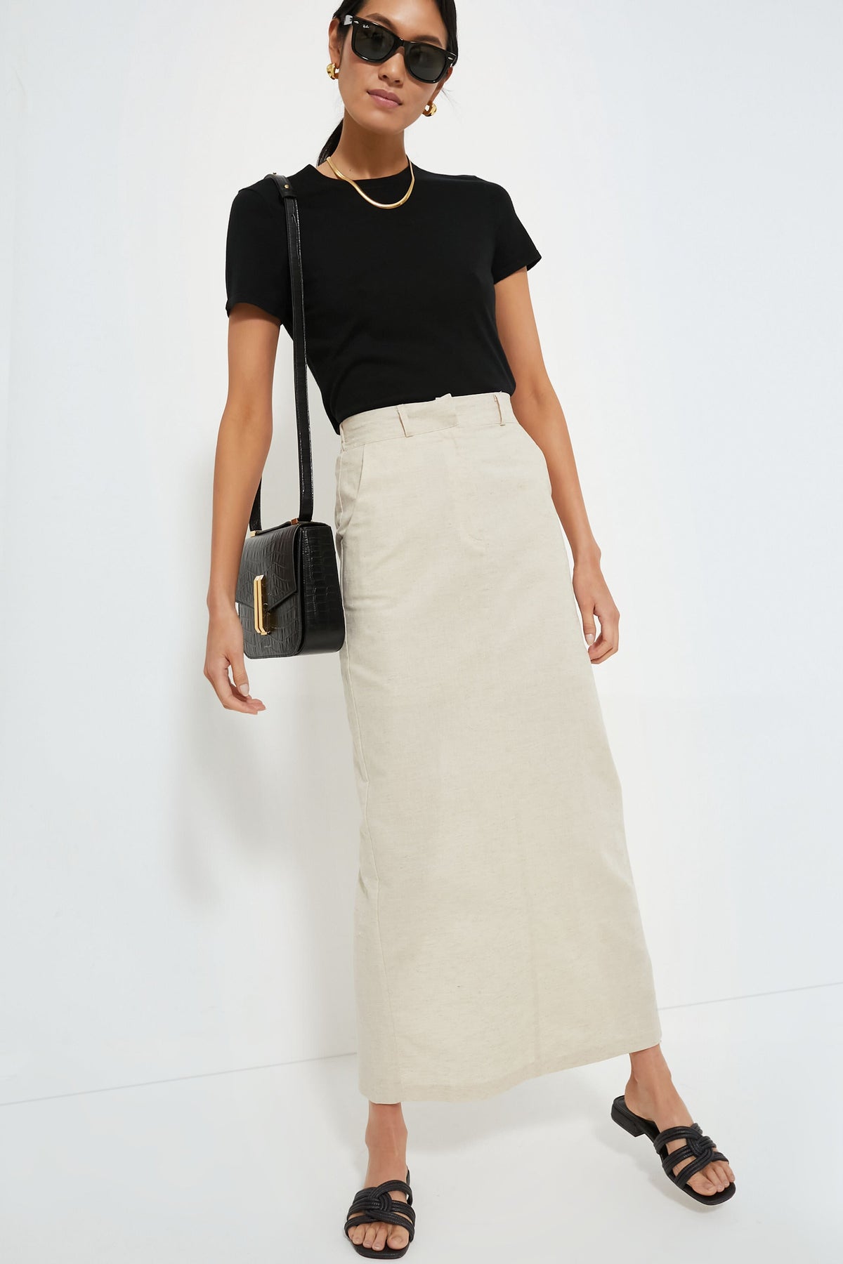 Black Croc Effect Vancouver Bag