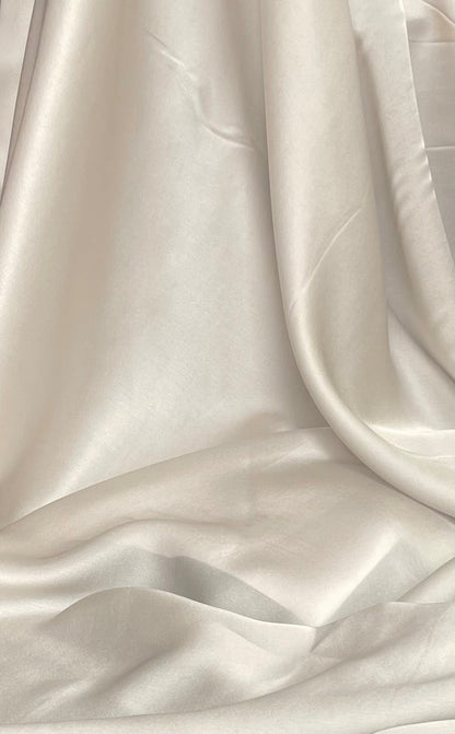 Silk Charmeuse Wide - Light Grey - 12mm Designer