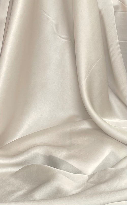 Silk Charmeuse Wide - Light Grey - 12mm Designer
