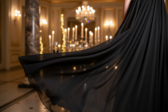 Silk Chiffon - Jet Black