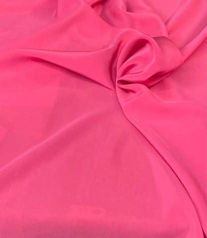 Silk Crepe De Chine - Hot Pink- 16mm Designer
