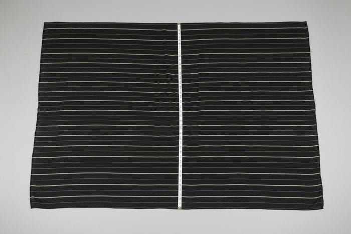 Soft Rayon chiffon Stripe - Navy / Off White