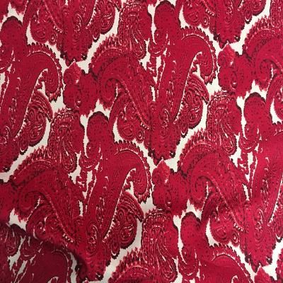 Stretch Italian Cotton Print- Fushia & White