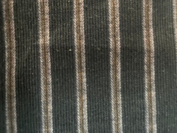 Stripe Cotton Corduroy - Navy Blue & Burgundy