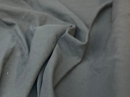 Textured Cotton & Linen Blend - Faded Black