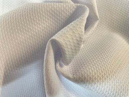 Textured Cotton Mini Pique - Bright White