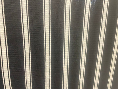Textured Striped Cotton Jersey - Black & White