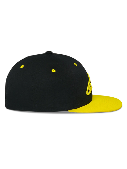 Thickness Snapback Hat - Black/Hi-Viz Yellow