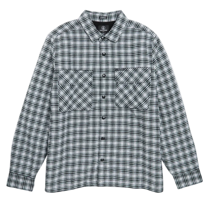 Volcom Wilderstone LS Shirt - Black/White