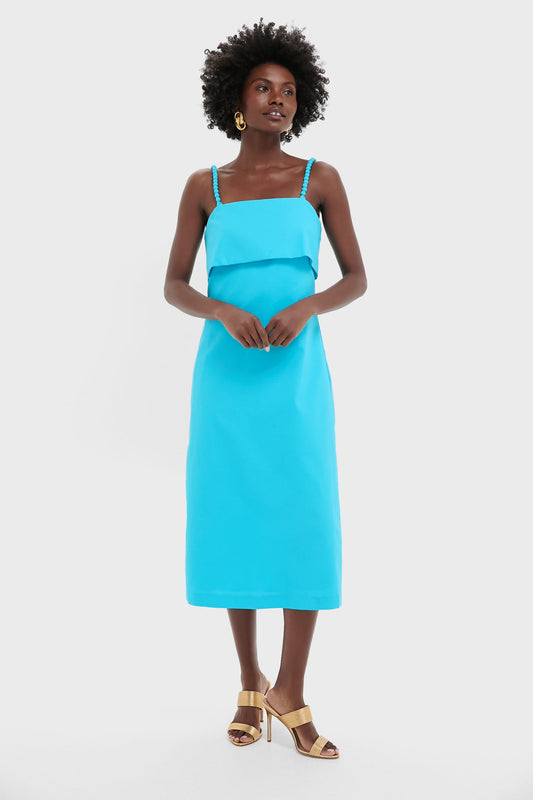 Aqua Linen Azura Midi Dress