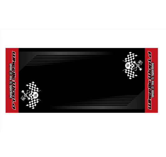 Wheelie World Environmental Moto Mat Racing Skull 95x220cm