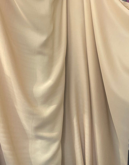 Wide Silk Georgette - Light Nude