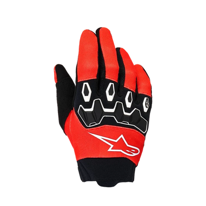 Youth & Kids Full Bore V2 Gloves - Bright Red Black