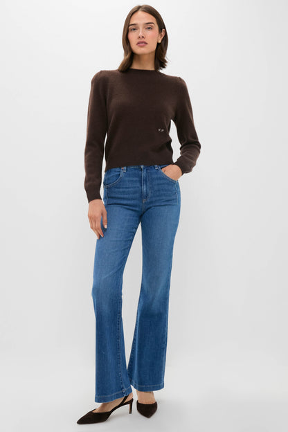 Bohemian Blue High Rise Farrah Flare