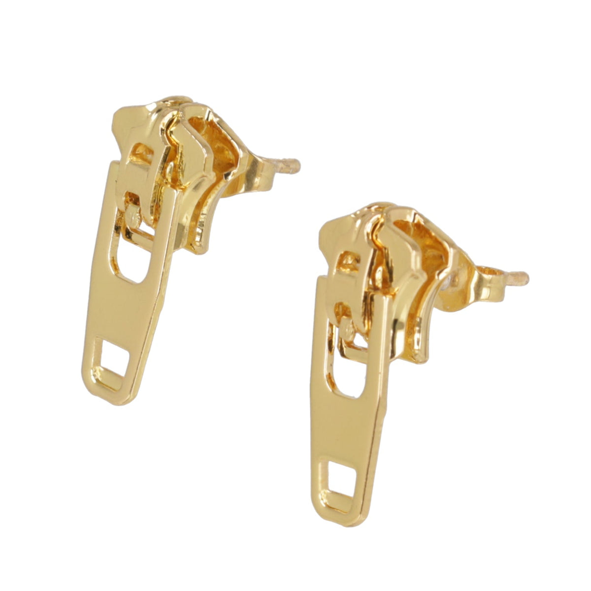 Zip Earrings (Gold Plated)